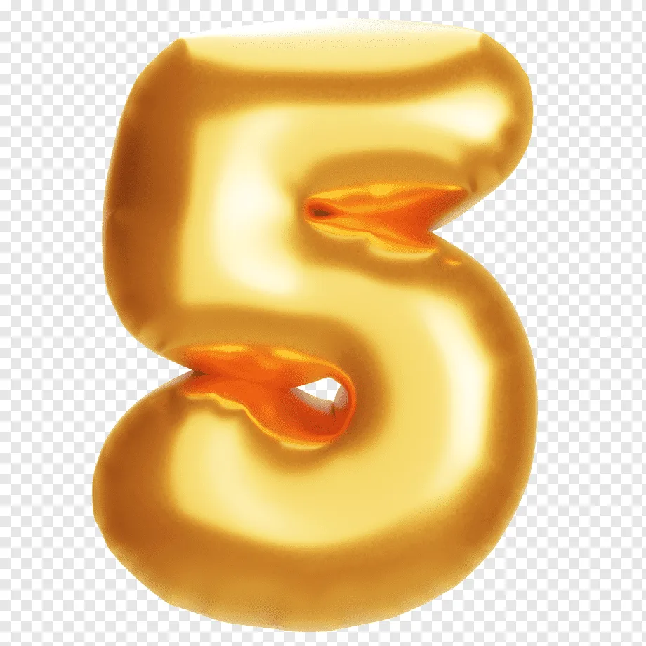 Number 5 5 Five Digit Five Fifth Ball 3D Icon Png Pngwing