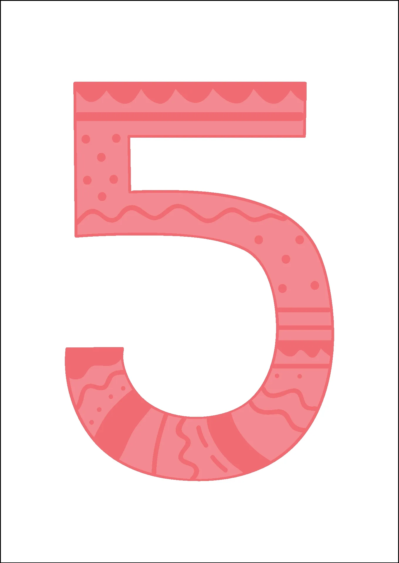 Number 5 Printables At Webzekeblog Blog