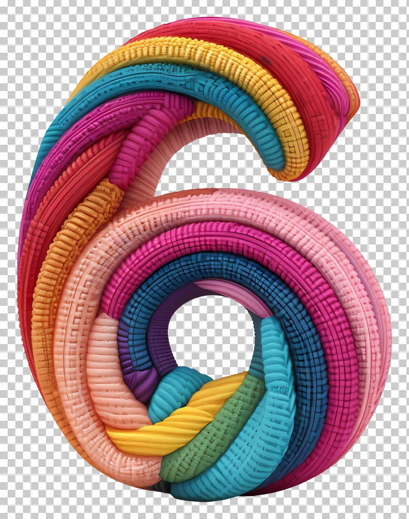 Number 6 Colorful Number Six In Artistic Style Png Clipart Art Colorful Colorful Number