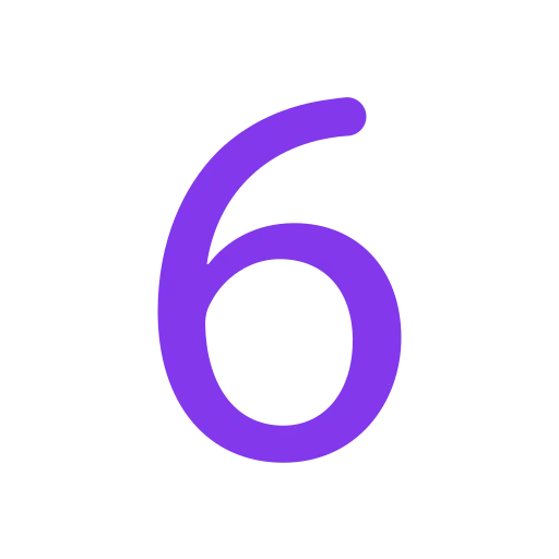 Number 6 Generic Flat Icon