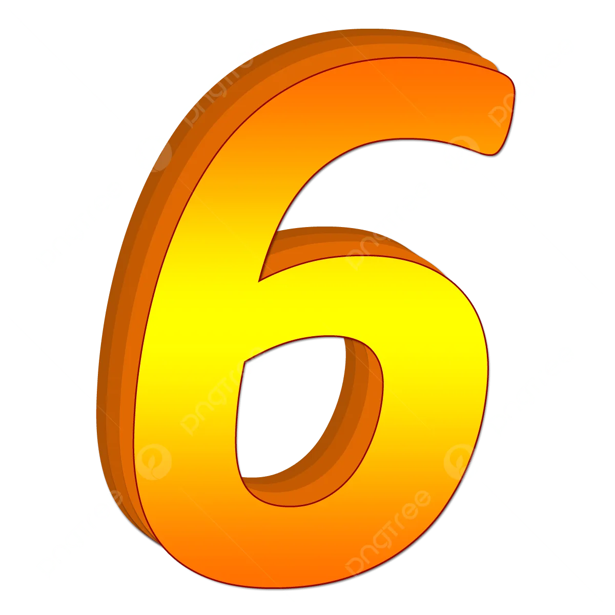 Number 6 Orange