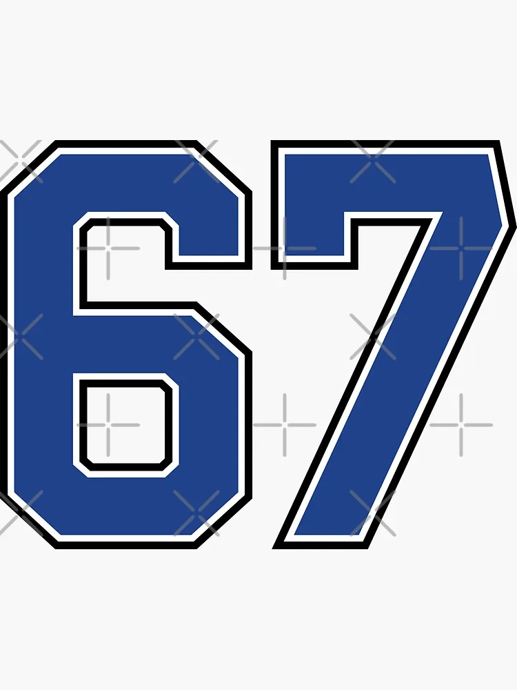 Number 67 Lucky Sports Jersey Sixty Seven Sticker For Sale By Heavystyle Redbubble