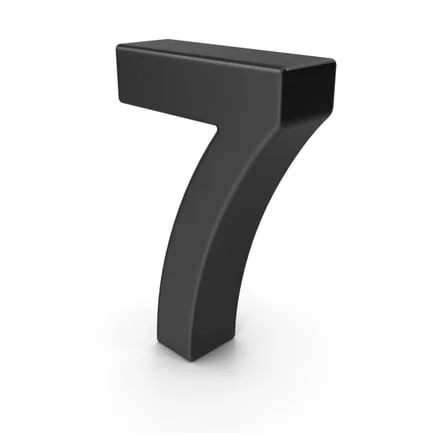 Number 7 3D Incl 7 Number Envato