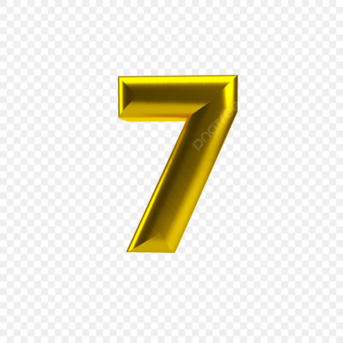 Number 7 3D Png 3D Number 7 Gold Material 7 Number Number 7 Png Image For Free Download