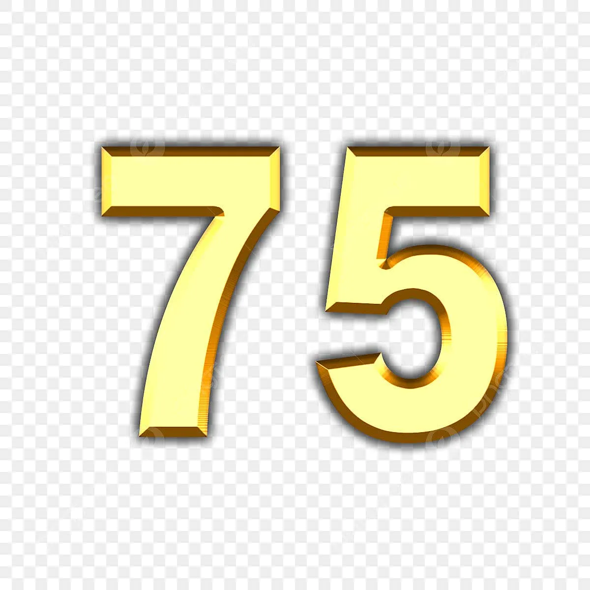 Number 75 Hd Transparent Number 75 Golden Font Seventyfive Font Golden Png Image For Free
