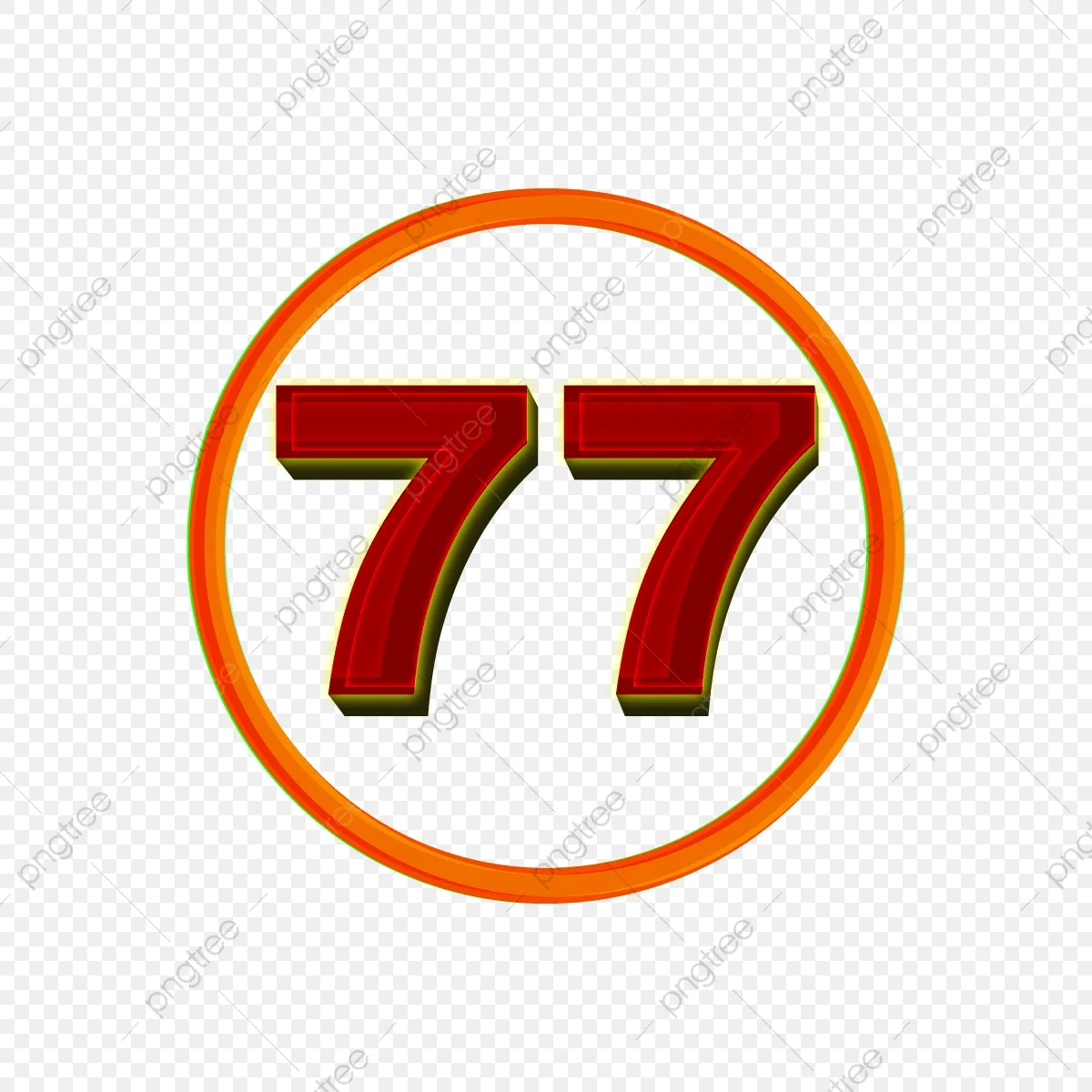 Number 77 Clipart Transparent Png Hd 3D Numbers 77 In A Circle On Transparent Background 77