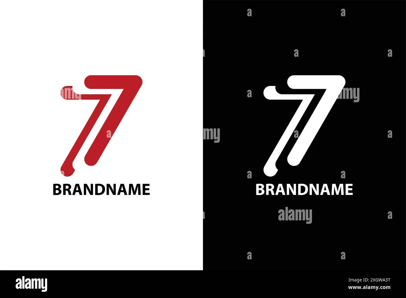 Number 77 Logo Design Template Abstract Number 77 Logo Design Vector Stock Vector Image Art