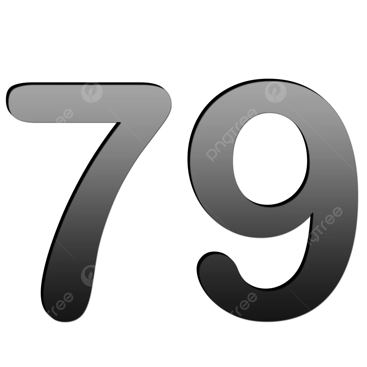 Number 79 Clipart Transparent Png Hd 3D Number 79 Geometric Logo Vector 79 3D Rendering Font