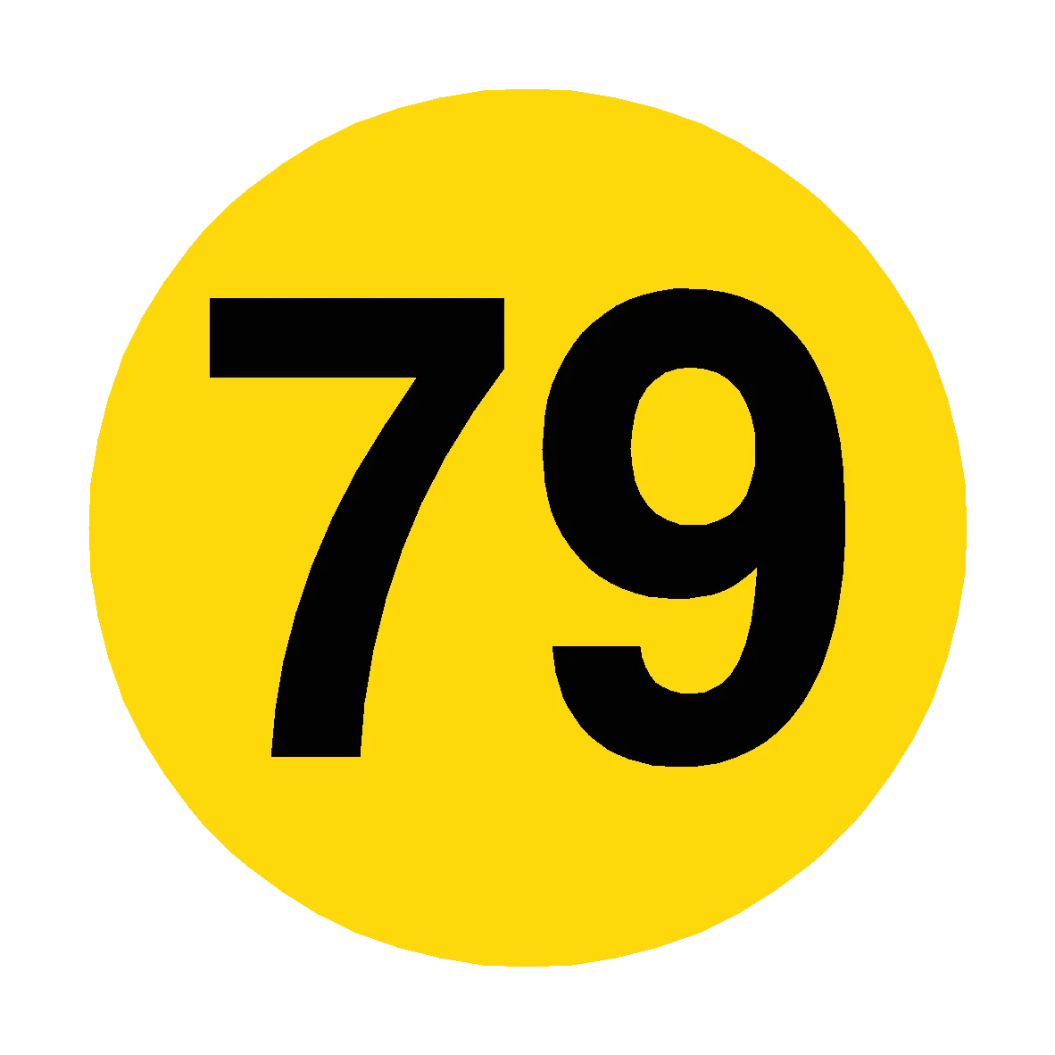 Number 79 Floor Marker