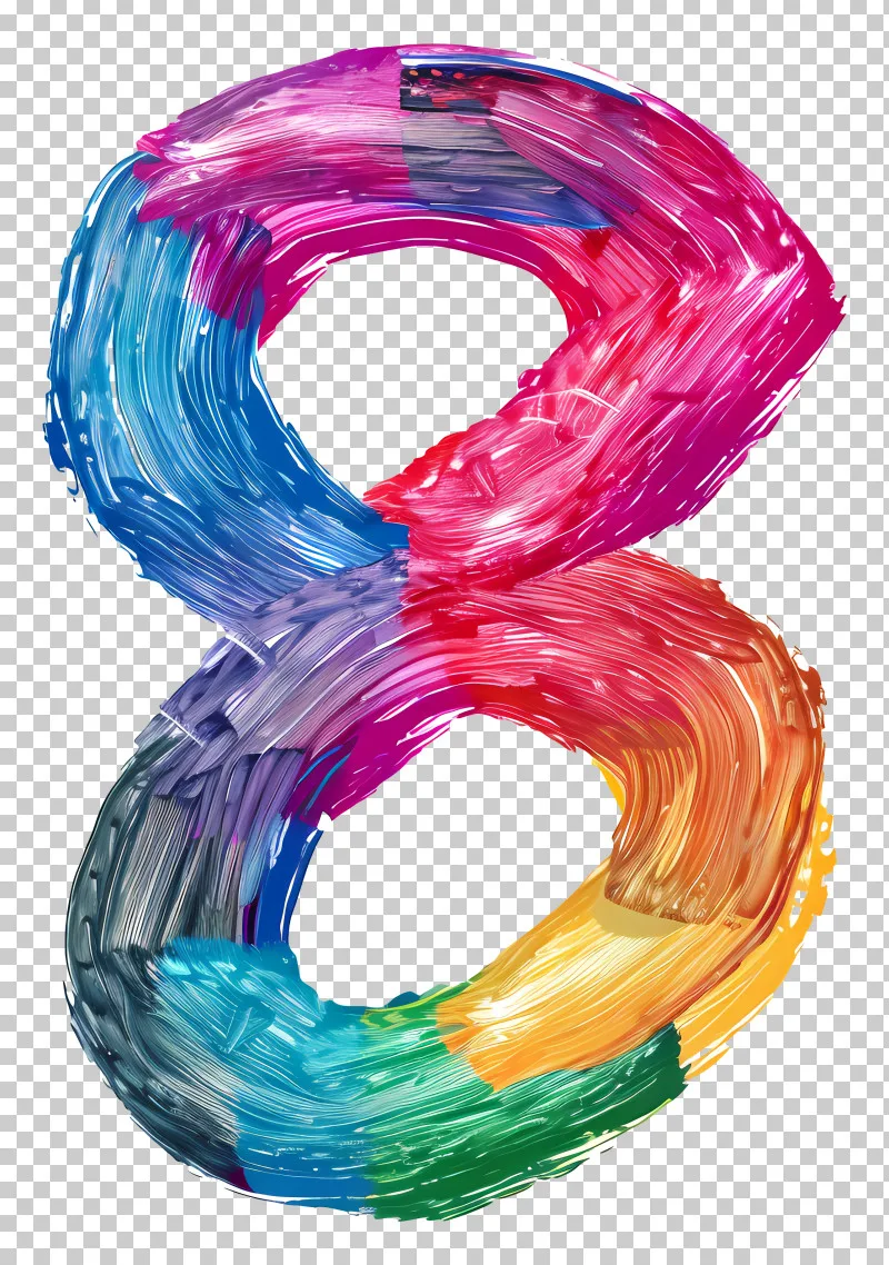 Number 8 Colorful Painted Number Eight Png Clipart Abstract Colorful Colorful Number Eight