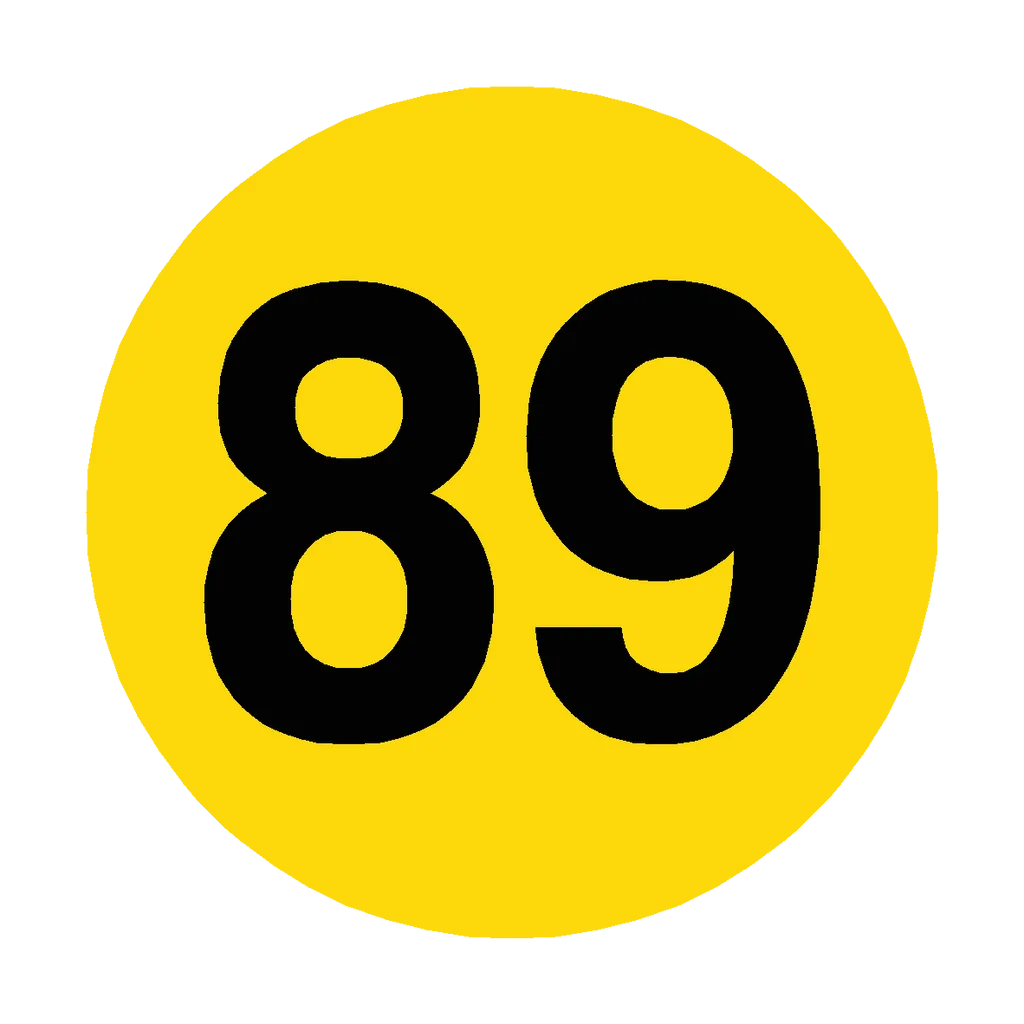 Number 89 Floor Marker
