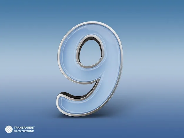 Number 9 Blue