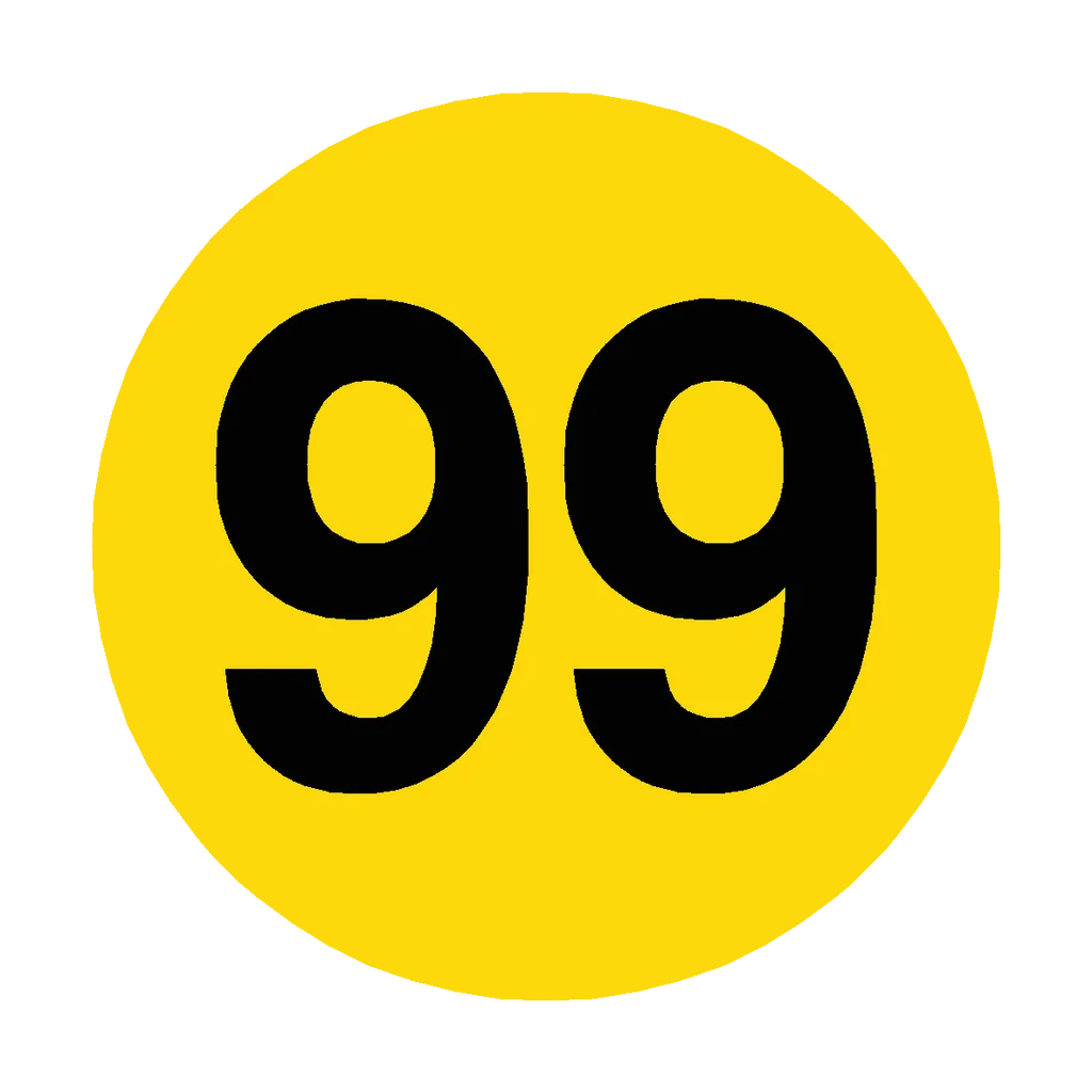 Number 99 Floor Marker