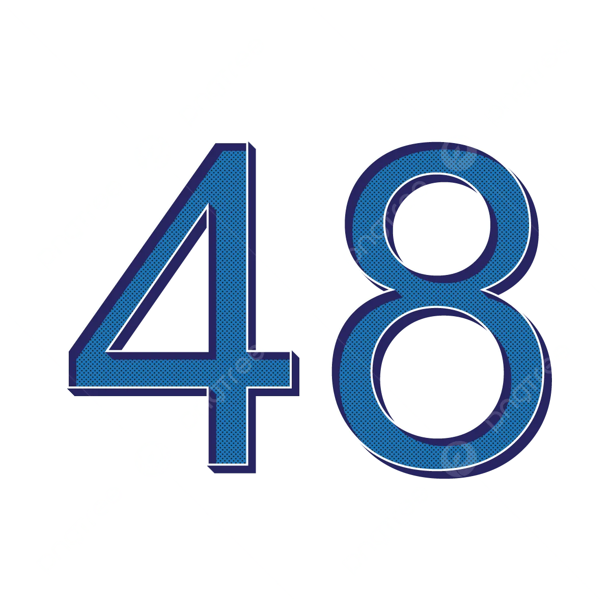 Number Digit Clipart Transparent Png Hd Abstract Vector Number 48 3D Rendering Digits With