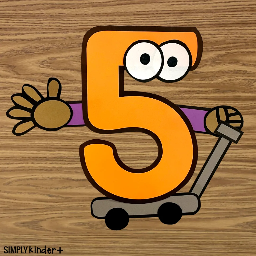 Number Five 5 People Craft Simply Kinder Plus