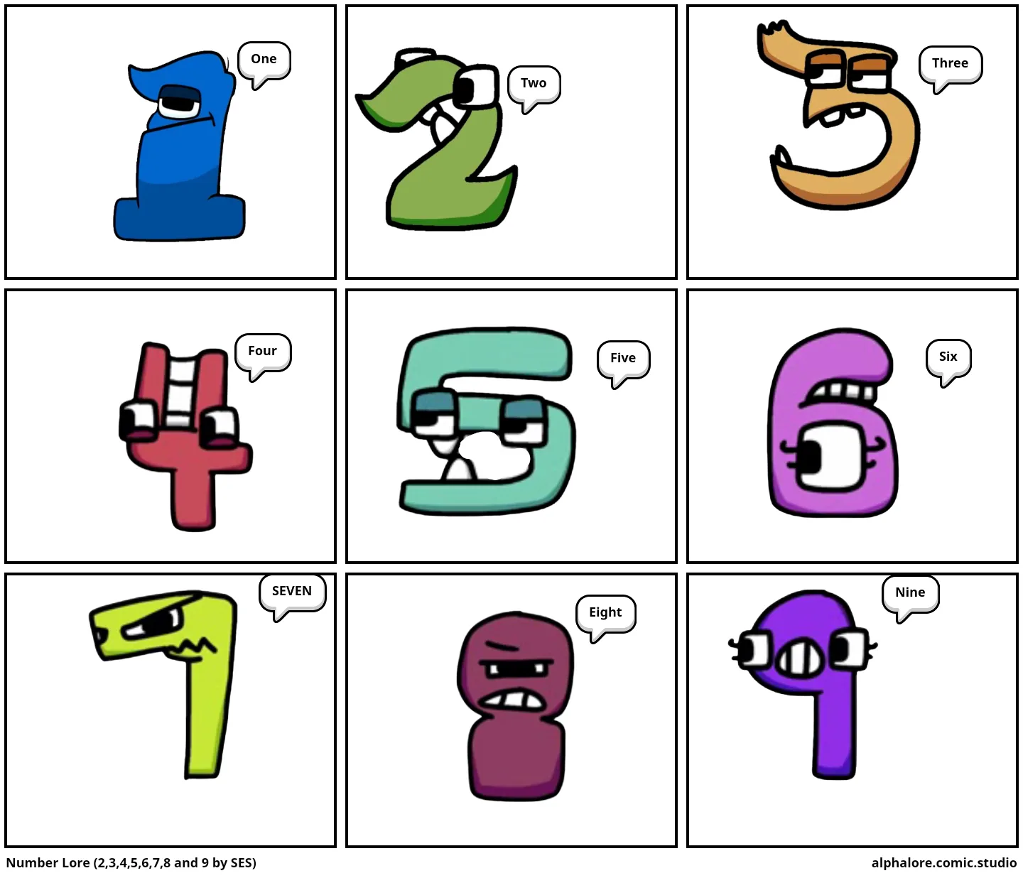 Number Lore 2 3 4 5 6 7 8 And 9 By Ses Comic Studio