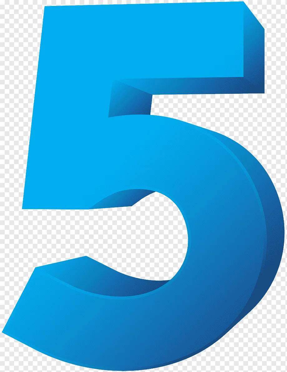 Number Number 5 Blue Angle Logo Png Pngwing
