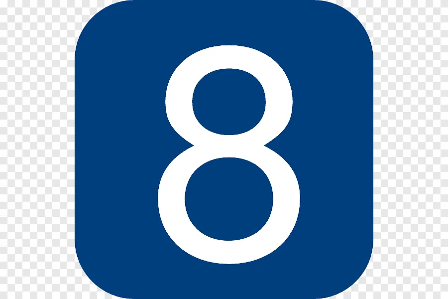 Number Number 8 Blue Number Png Pngegg