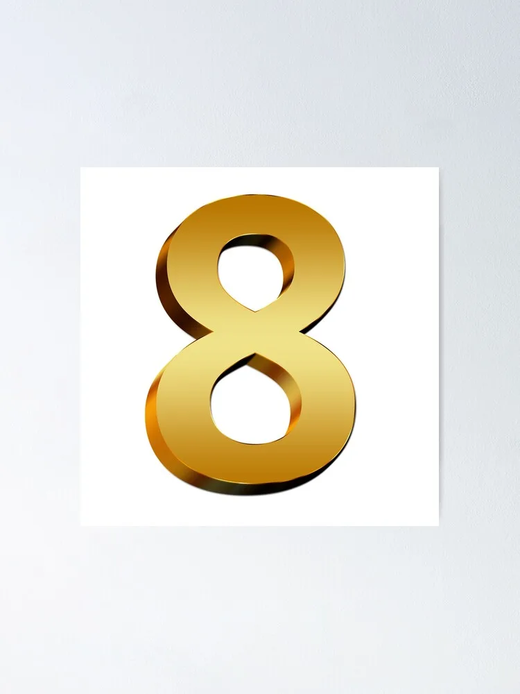 Number Number 8 Typeface Number Circle Png Free Download Poster For Sale By Green0Land