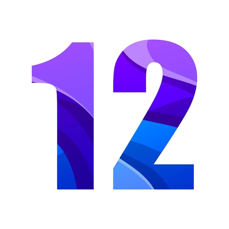Number Twelve Clip Art