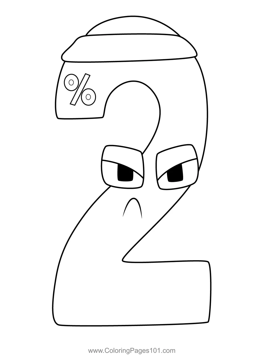 Number Two Coloring Page