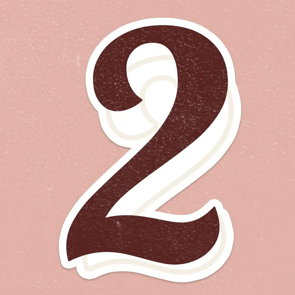 Number Two Sign Symbol Icon