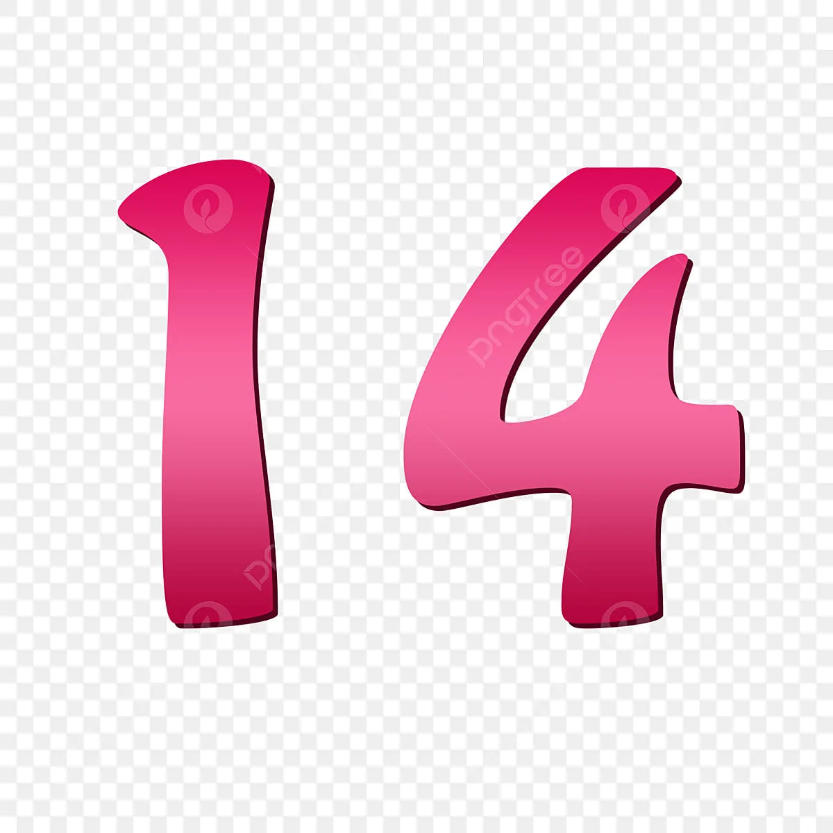Numbers 14 Clipart Png Images Number 14 14 Number Arractive Number Png Image For Free Download