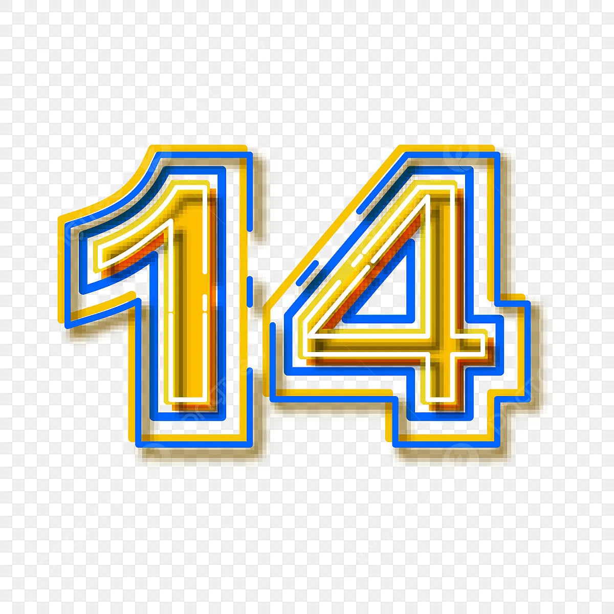 Numbers 14 Clipart Vector Vector Font Alphabet Number 14 Number Symbol Sign Png Image For