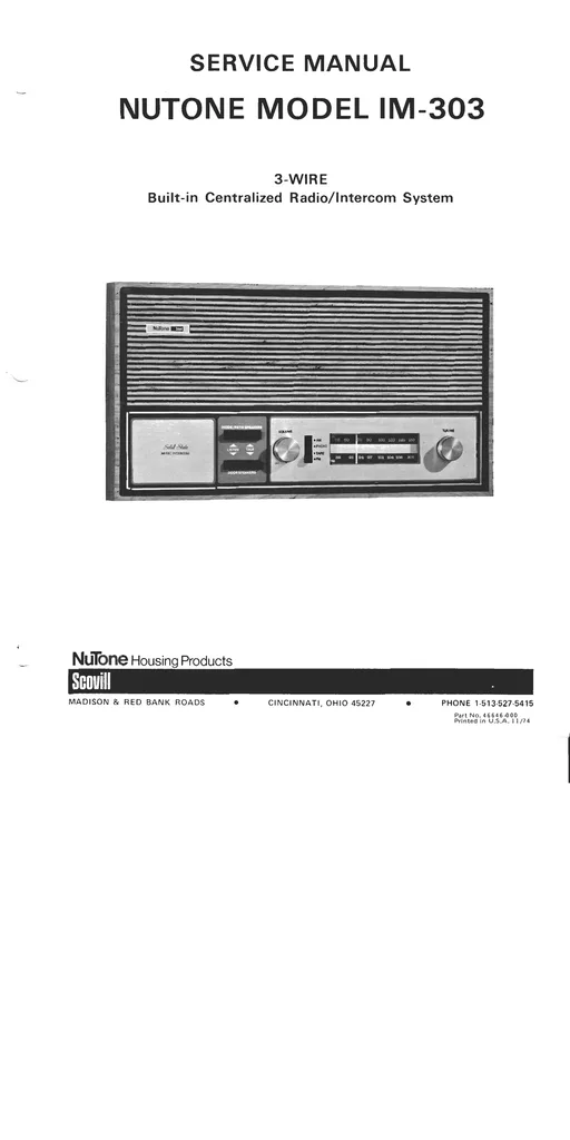 Nutone Scovill Intercom Wiring Diagram Wiring Diagram