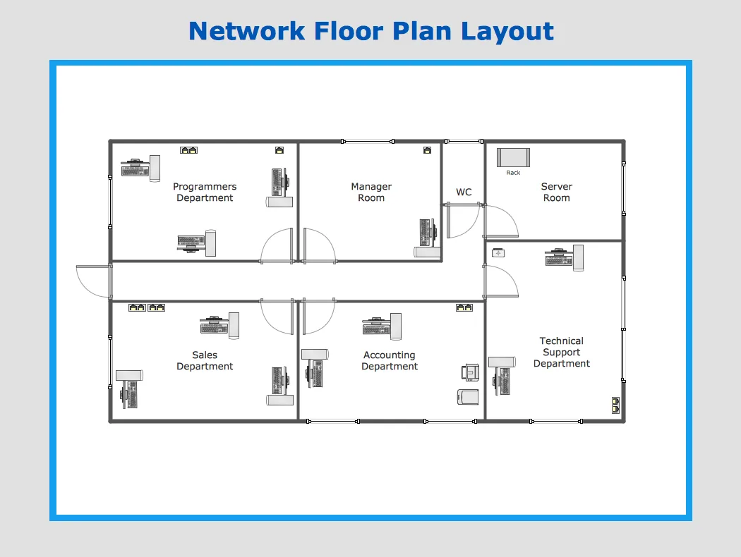 Office Floor Plan Layout And Network Cabling