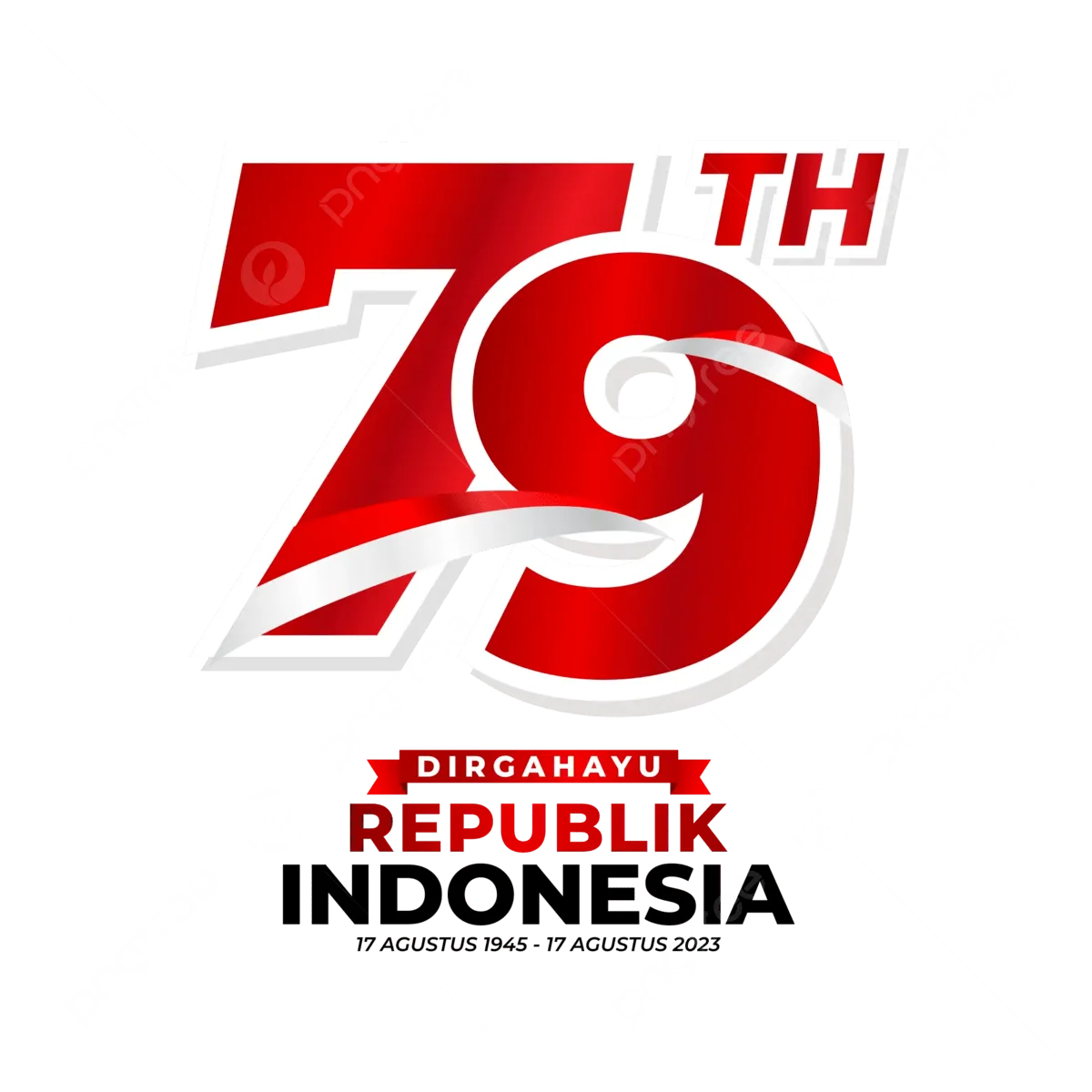 Official Logo Of Hut Ri 79 Year 2024 With Text Indonesian Independence Day Vector Hut Ri 79