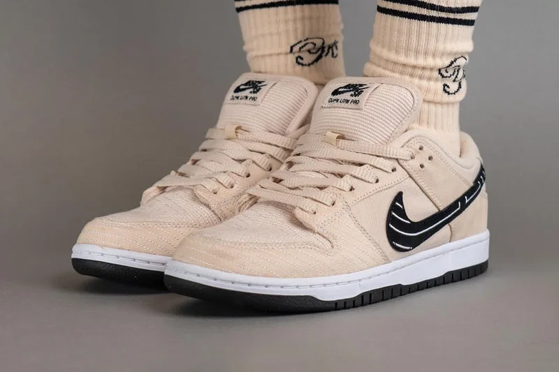 On Foot View Of The Albino Preto X Nike Sb Dunk Low Hype Vault