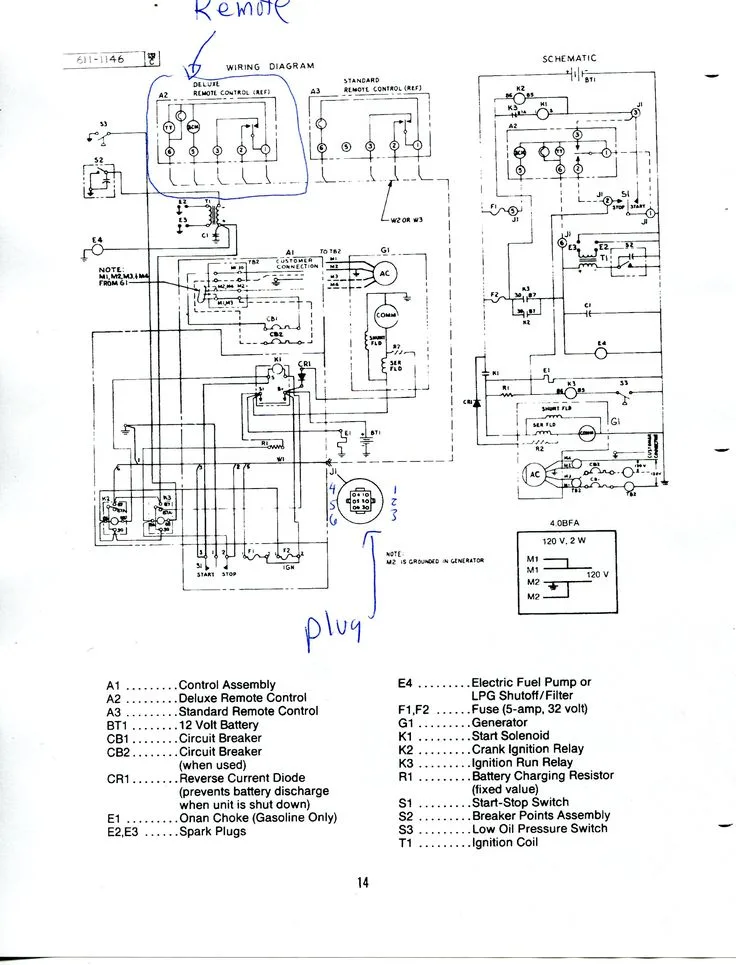 Onan 4000 W Rv Generator Wire Diagram Onan Engine Parts Diag