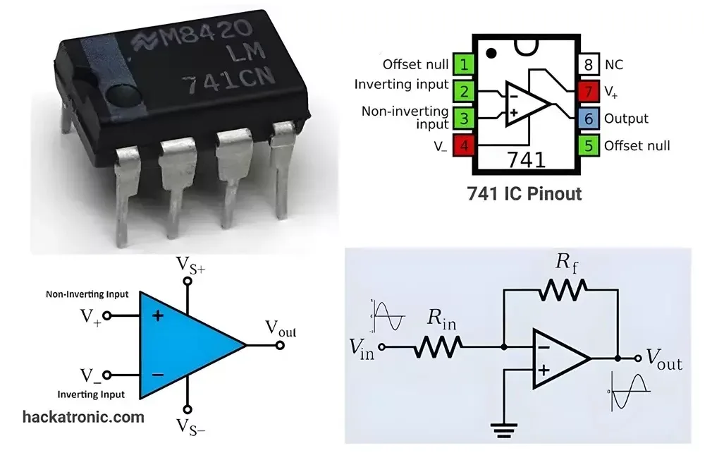 Op Amp 741 Pin Diagram Hackatronic