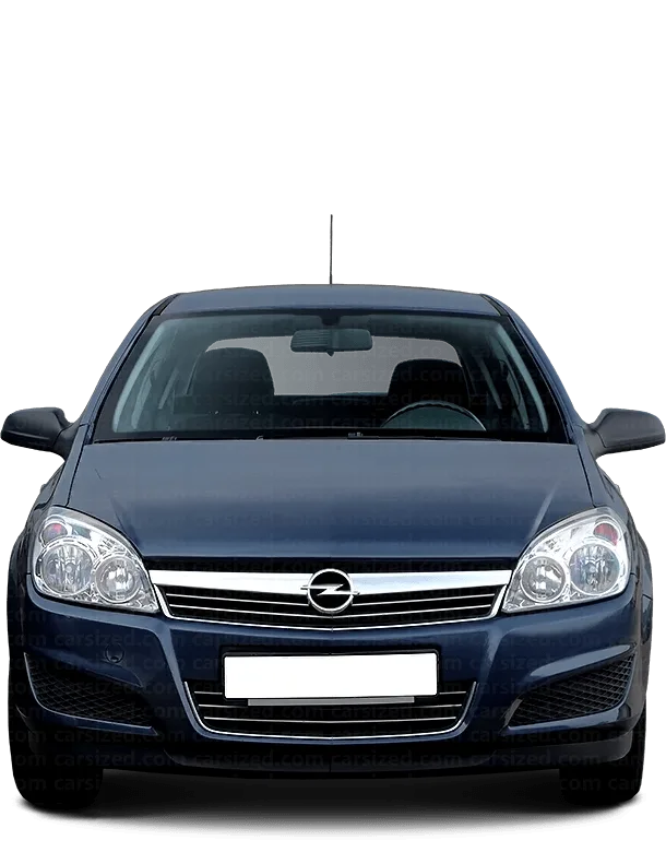 Opel Astra 2004 2010 Dimensions Front View