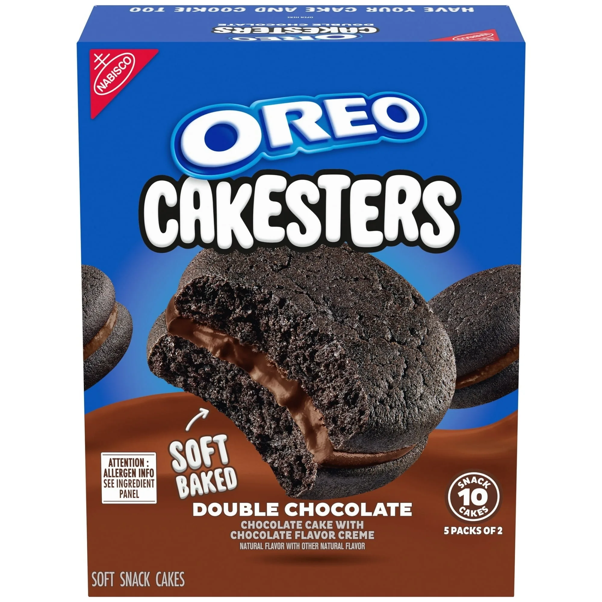 Oreo Cakesters Double Chocolate Soft Snack Cakes 5 2 02 Oz Snack Packs 4 Pack