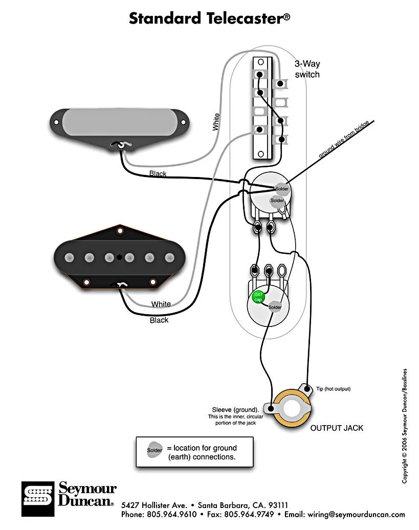 Original Fender Telecaster Wiring Diagrams