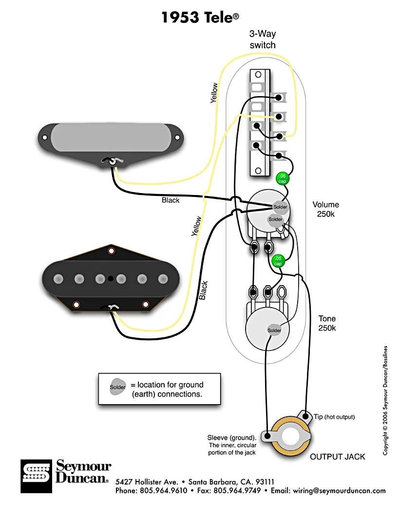 Original Fender Telecaster Wiring Diagrams