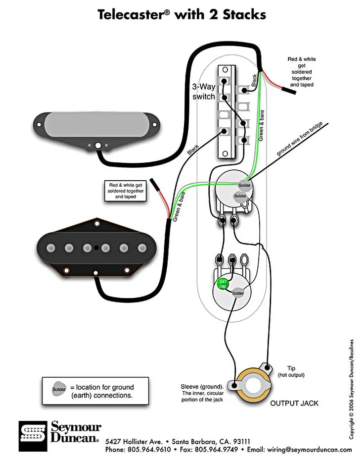 Original Fender Telecaster Wiring Diagrams