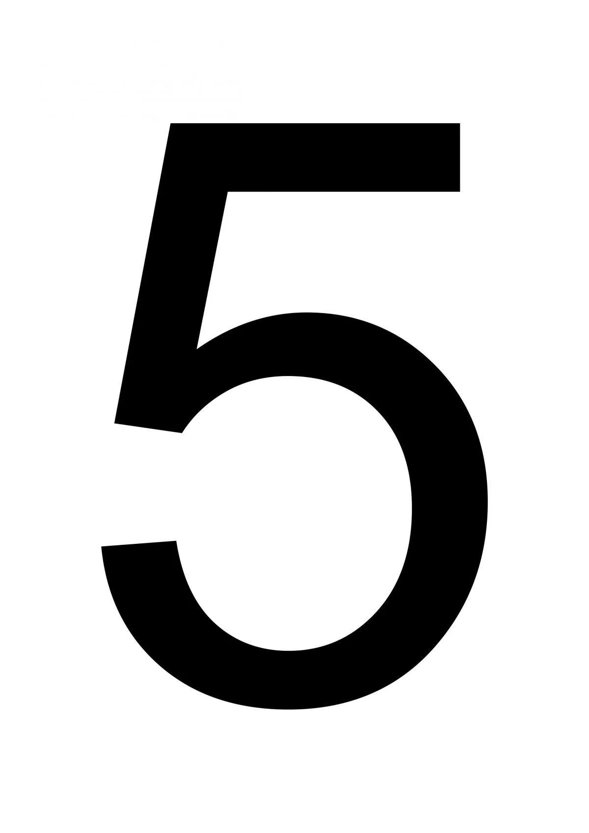 Outline Of A Number 5
