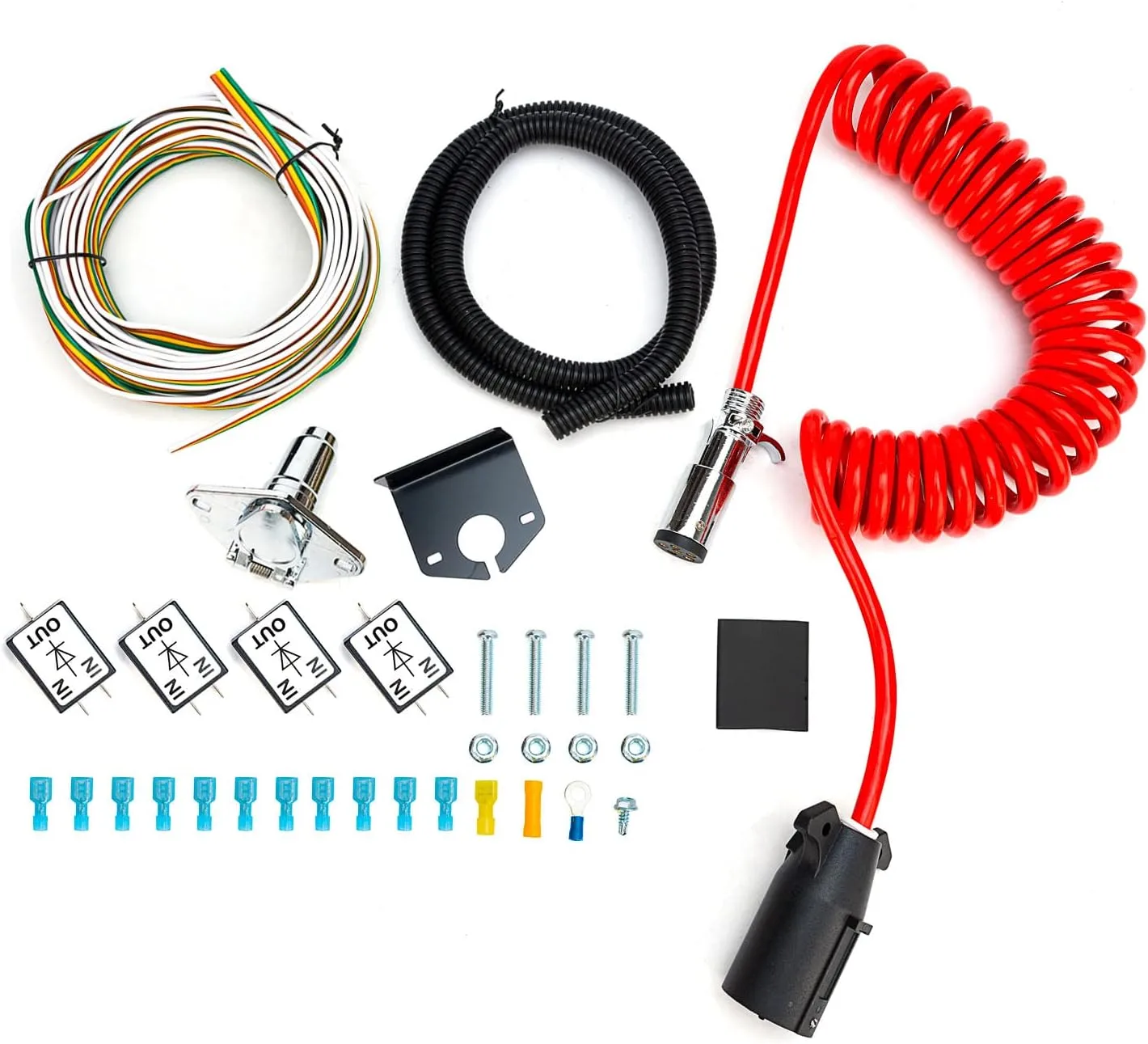 Oyviny Motorhome Rv Towed Vehicle Wiring Diode Kit 4 Way Flat Trailer Wire