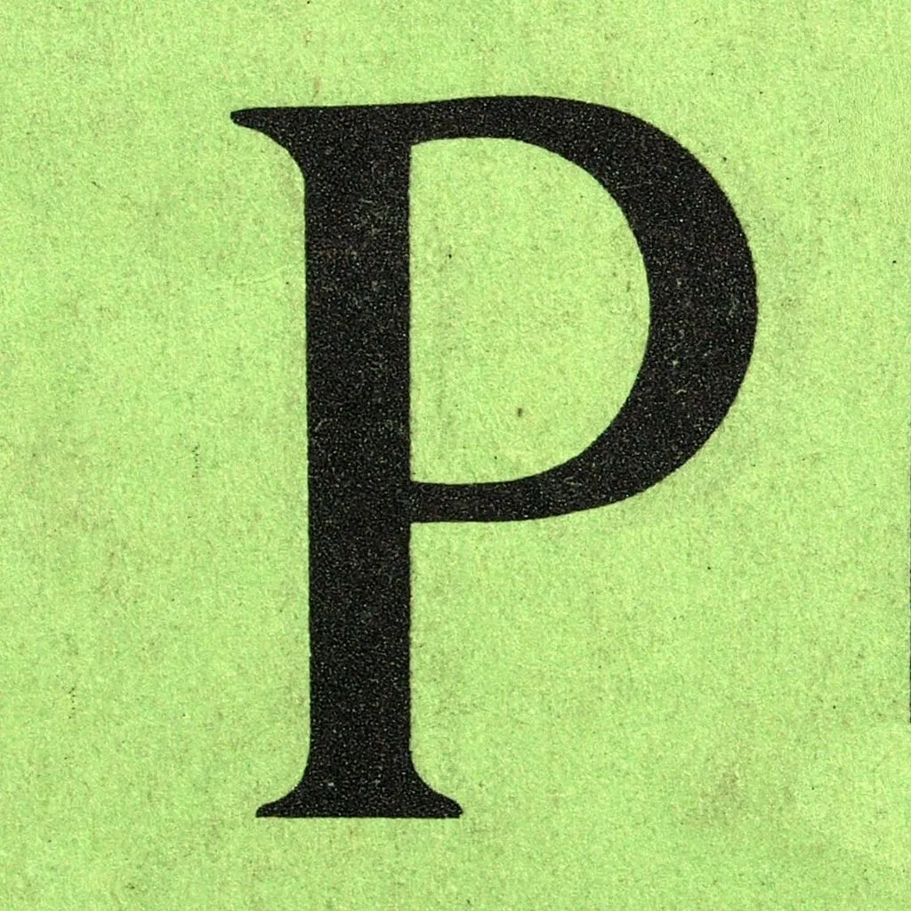 P Letter P Typography Design