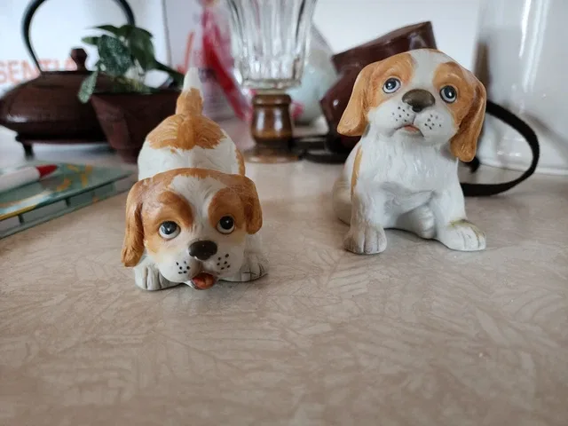 Paar Vintage Homco King Charles Caviler Spaniel Welpe Hunde Porzellan 1407 Eur 15 39 Picclick De