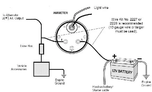 Panel Ammeter Gauge Wiring Diagram