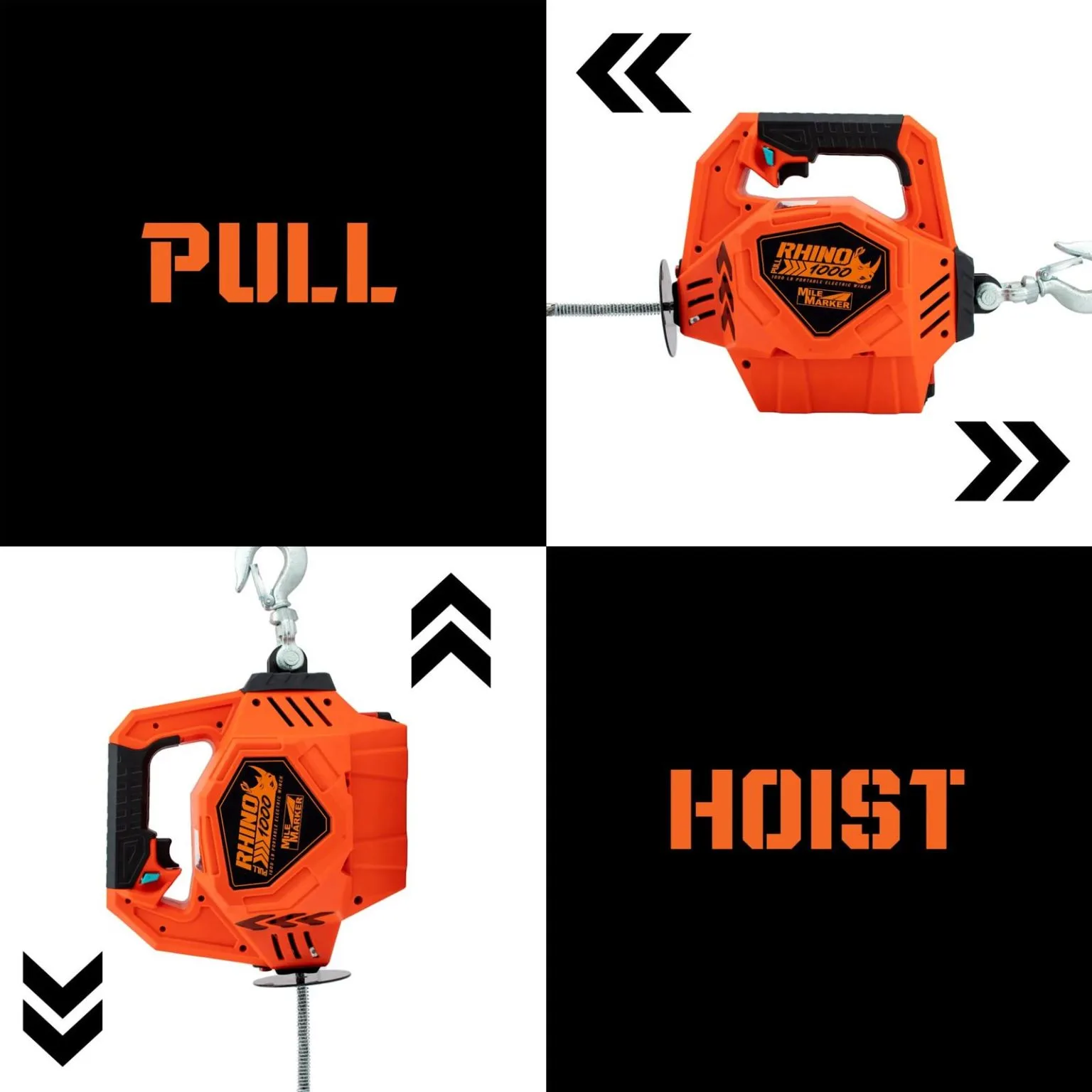 Parts Bin A Mile Marker Rhino Pull 1000 Portable Electric Winch Lets You Bring A Winch Wherever