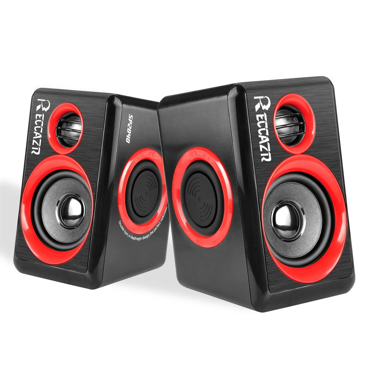 Pc Computer Speakers Reccazr Sp2040 Usb Powered Multimedia Desktop Speaker With Stereo Sound