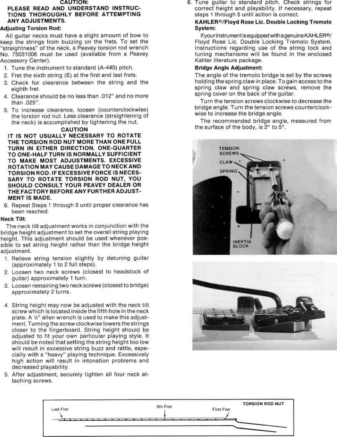 Peavey Tracer Deluxe 89 Users Manual