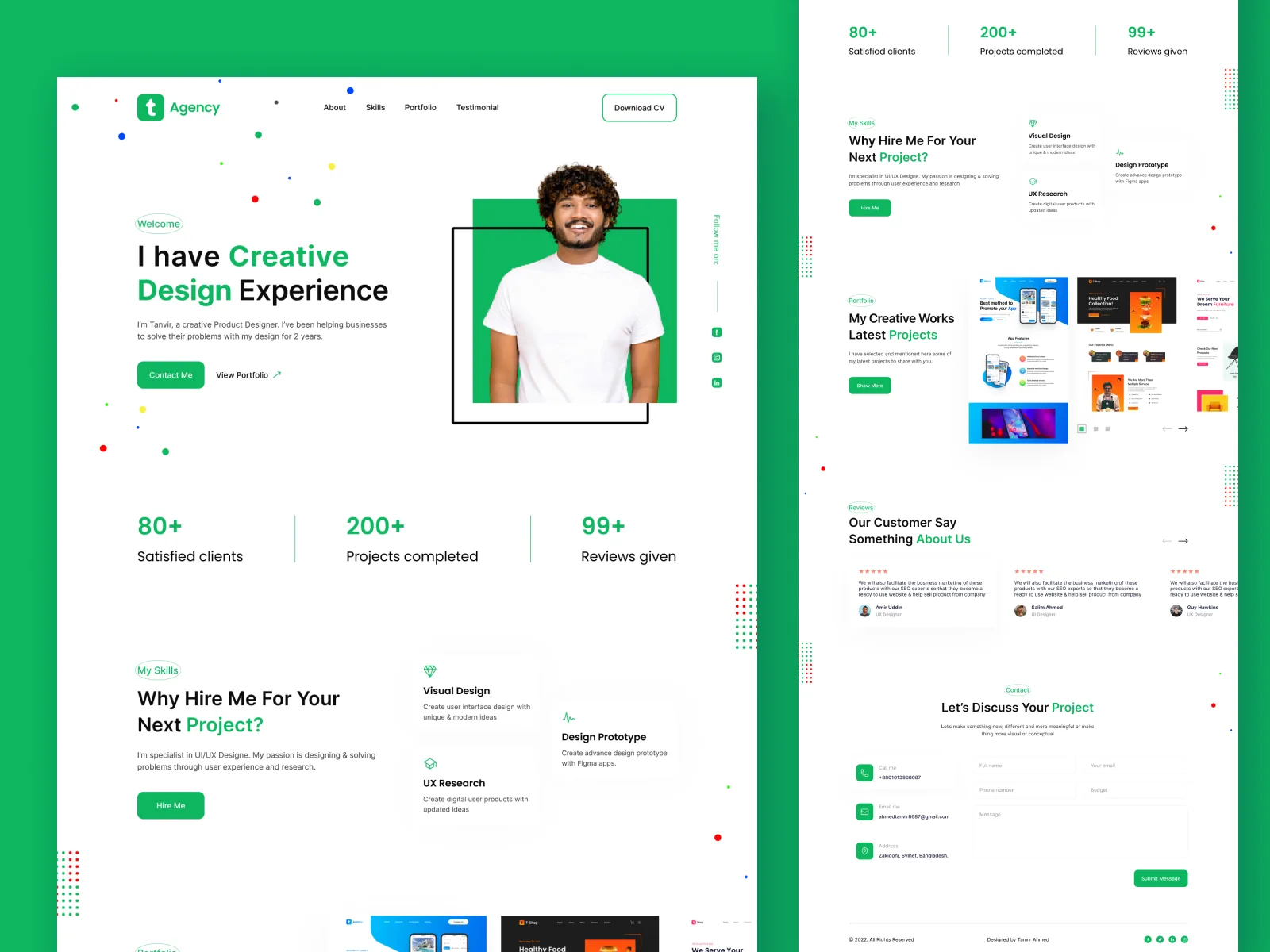 Personal Portfolio Website Design Figma