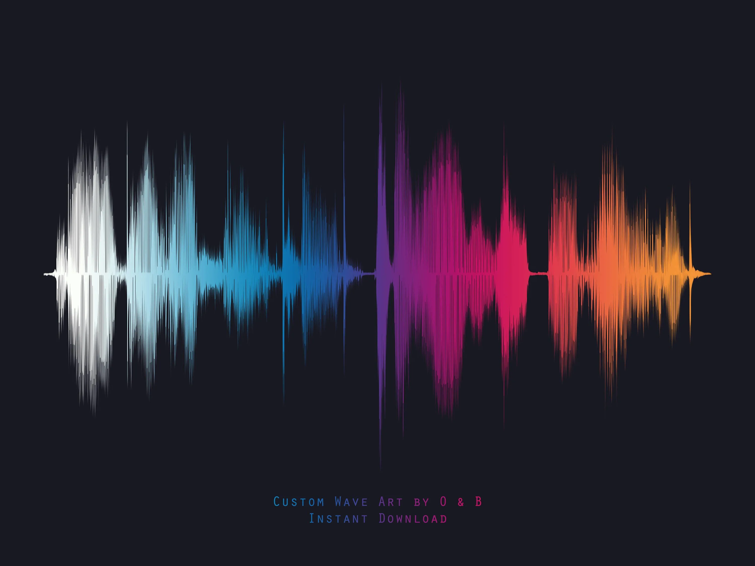 Personalised Soundwaves Custom Sound Wave Print Custom Art Sound Wave Art Sound Decor Instant