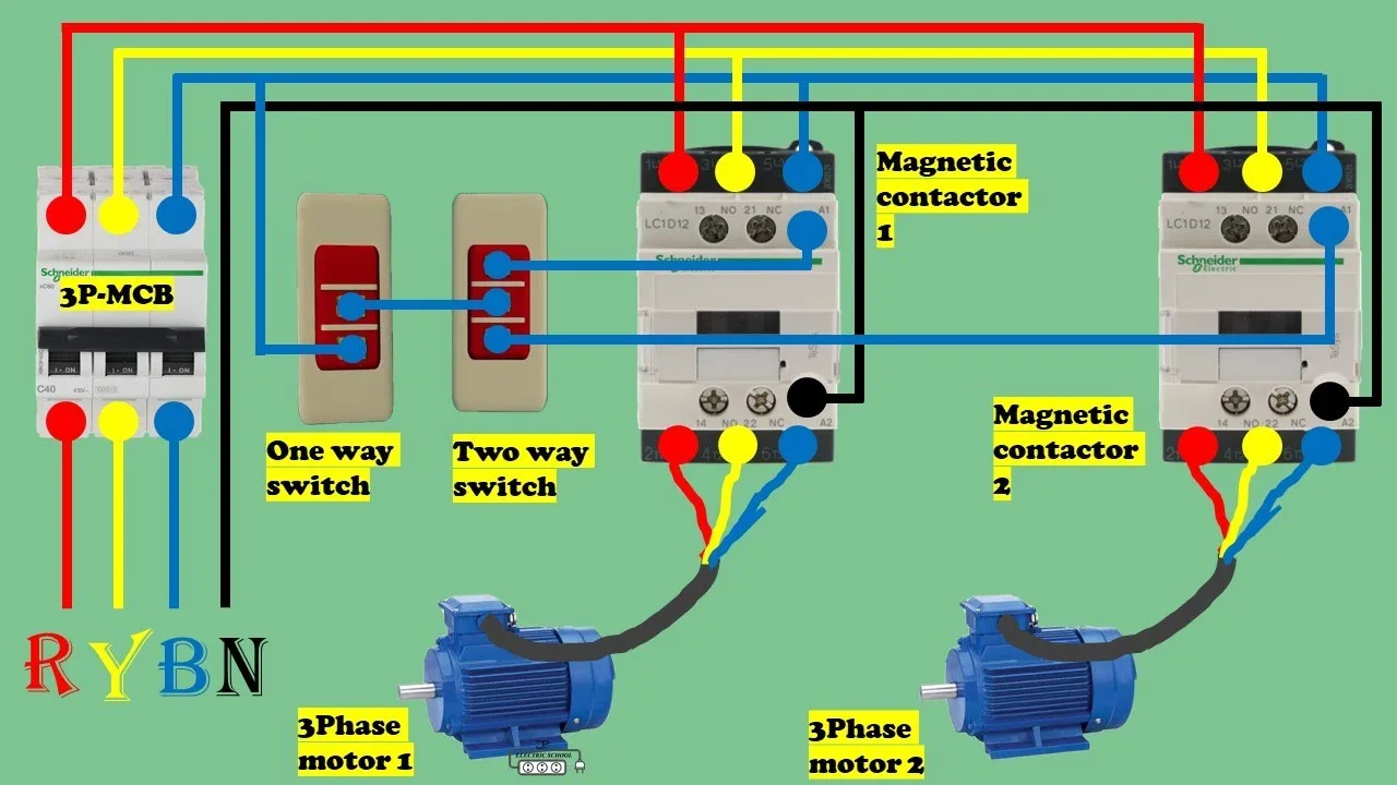 Phase Motor Control Wiring Diagram Connection To Emergency 49 Off